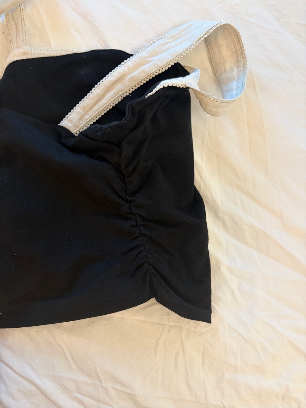 Free People Black and Cream Strap Women's Tank Top - Picture 4 of 5